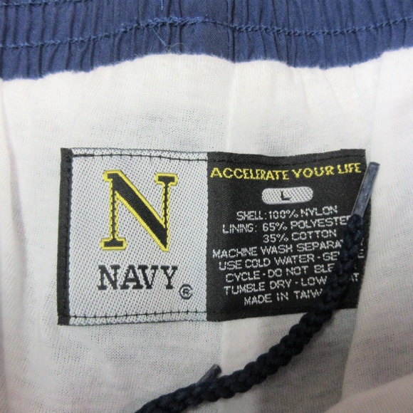 VTG NAVY Mens TAPERED NYLON WINDBREAKER PANTS - Picture 5 of 6